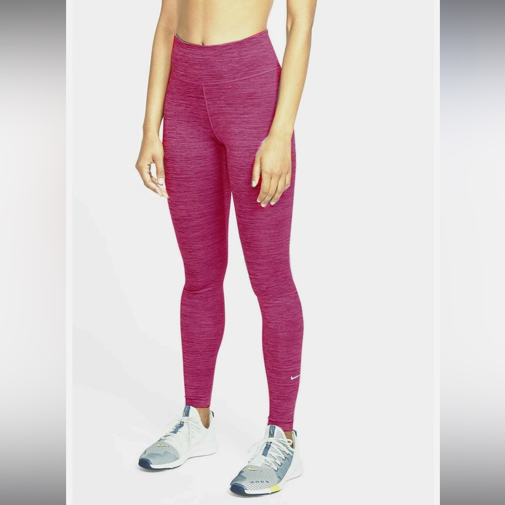 Nike One Women's Berry Mid-Rise Training Leggings Size Small